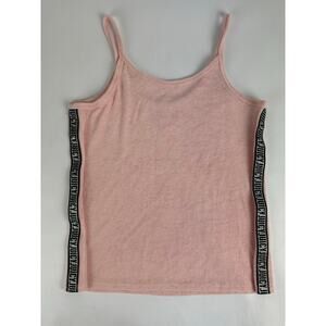 Juicy Couture Size Medium Logo Terry Cloth Sleepwear Tank top Pink Y2K